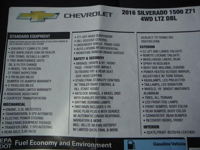 2016 Chevrolet Silverado 1500 LTZ