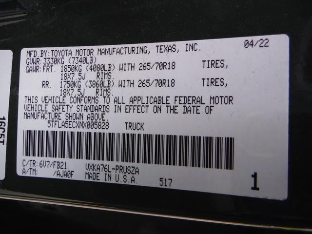 2022 Toyota Tundra 4WD SR5