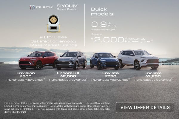 0.9% APR 
FOR WELL-QUALIFIED BUYERS.1

Plus, up to $2,000 ALLOWANCE for everyone.2